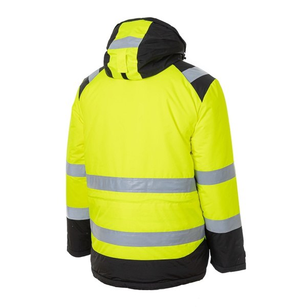 Зимняя сигнальная куртка-парка Brodeks KW 217, желтый/черный: купить в интернет-магазине